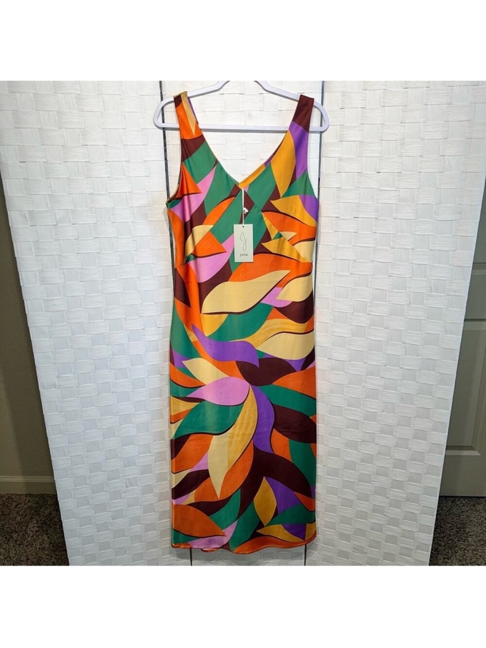 Joie Multi-Color Abstract Print Maxi Dress - Picture 6 of 6